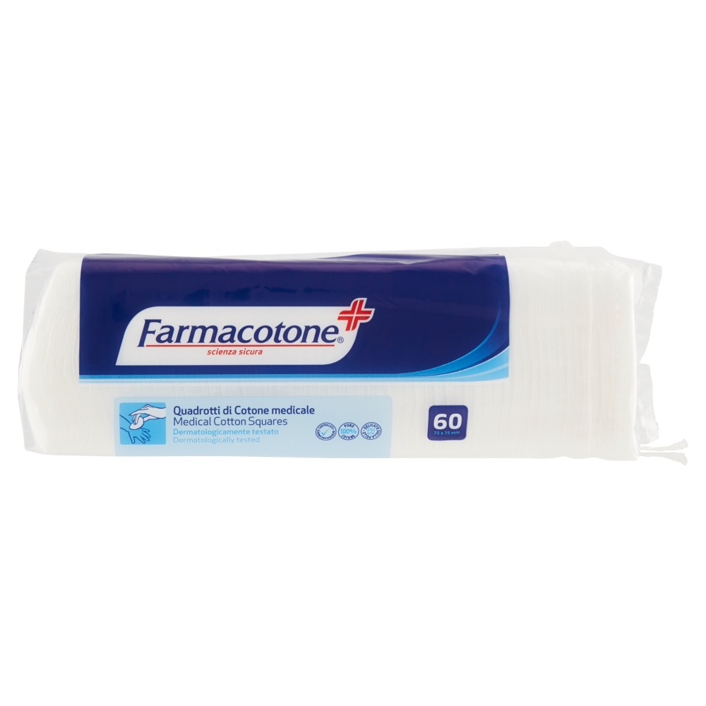 Farmacotone Quadrotti di Cotone medicale 75x75mm