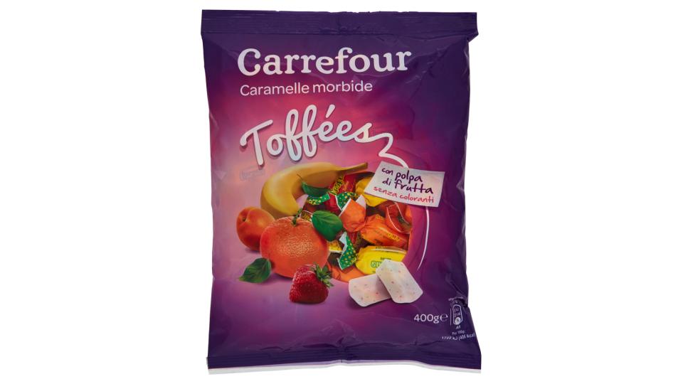 Carrefour Toffées con polpa di frutta caramelle morbide