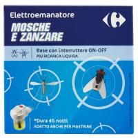 Carrefour Elettroemanatore Mosche e Zanzare Base con interruttore On-Off Più Ricarica Liquida