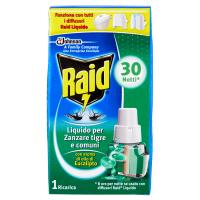 Raid Liquido per Zanzare tigre e comuni con aroma di olio di Eucalipto 1 Ricarica