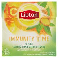 Lipton Immunity Time con té verde,curcuma, lemon verbena, zenzero e aggiunta di vitamina C