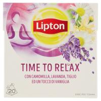 Lipton Time to Relax con camomilla, lavanda, tiglio e vaniglia