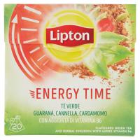 Lipton Energy Time con Tè verde, guaranà, cannella, cardamomo e vitamina B6