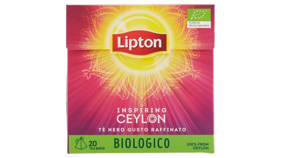 Lipton Inspiring Ceylon Tè nero gusto raffinato Biologico