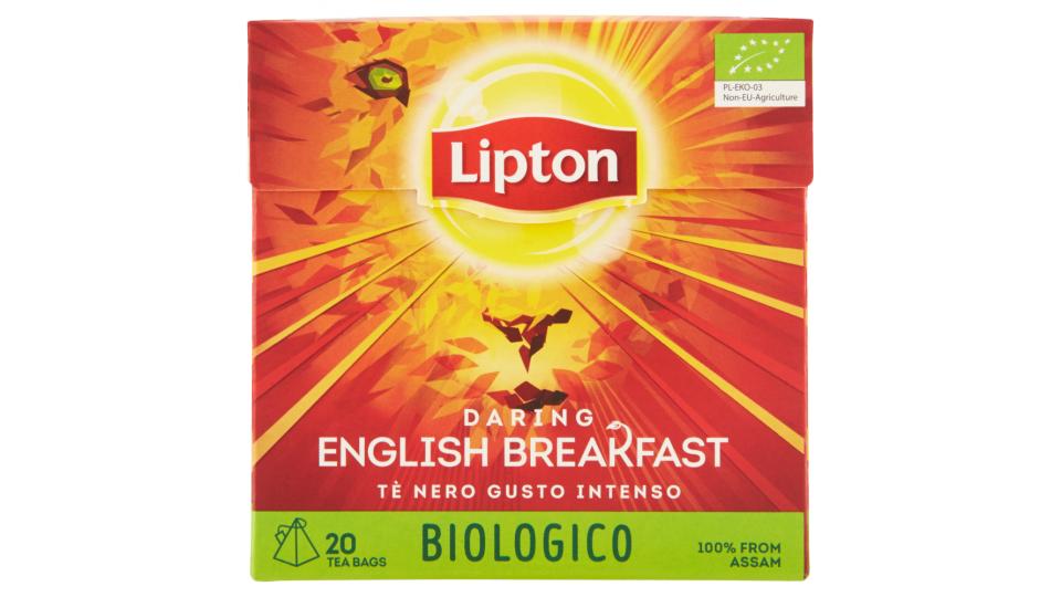 Lipton Daring English Breakfast Tè Nero gusto intenso Biologico
