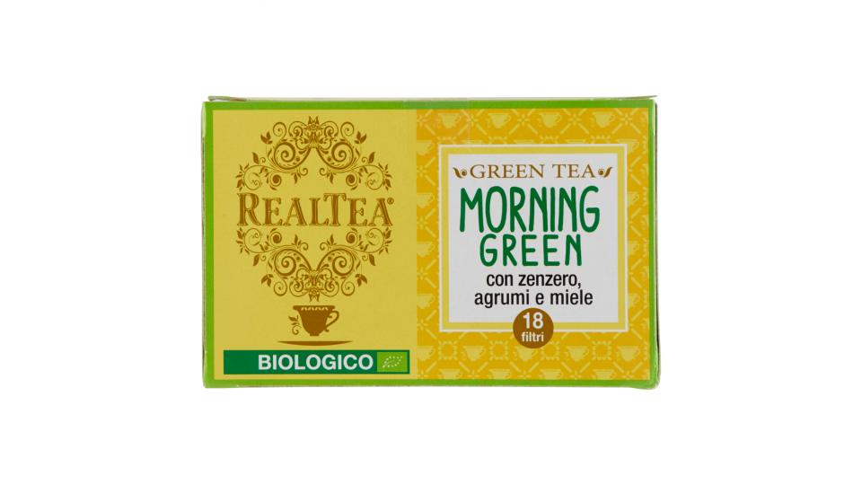 RealTea Biologico Morning Green con zenzero, agrumi e miele