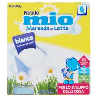 NESTLÉ MIO Merenda al Latte Bianca da 6 mesi 4 vasetti plastica