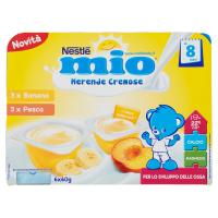 NESTLÉ MIO Merenda Cremosa Banana e Pesca da 8 mesi 6 vasetti plastica