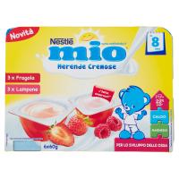NESTLÉ MIO Merenda Cremosa Fragola e Lampone da 8 mesi 6 vasetti plastica