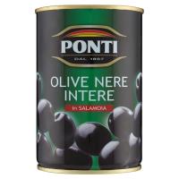 Ponti Olive nere intere in salamoia