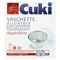 Cuki Conserva e Cuoce Vaschette alluminio con coperchi trasparenti 1porzione