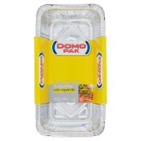 Domopak Vaschette in alluminio con coperchi 2 porzioni