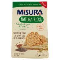 Misura Natura Ricca Crackers Integrali con Avena, Lino e Semi di Papavero