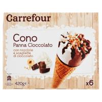 Carrefour Panna Cioccolato con nocciole e scagliette di cioccolato