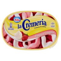 MOTTA LA CREMERIA Panna Fragola gelato gusto panna e fragola con sciroppo alla fragola vaschetta