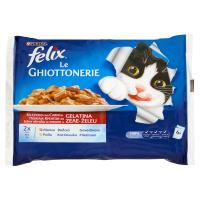 PURINA FELIX Le GHIOTTONERIE Con Manzo e Con Pollo in Gelatina Busta