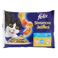 PURINA FELIX Sensations Jellies Gatto Con Salmone e Gamberetti e con Trota e Spinaci Busta