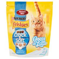 PURINA FRISKIES Gatto Crocchette Crock&Soft Gocce di Latte con Pollo, Latte e Verdure Aggiunti