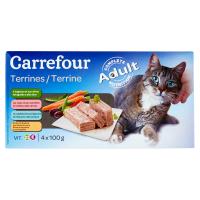 Carrefour Adult Terrine Tacchino, Agnello, Vitello, Merluzzo per gatti