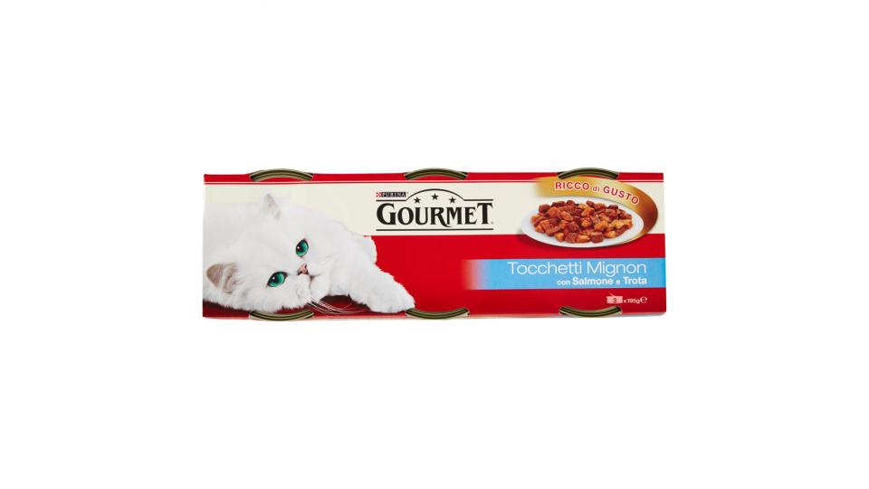 PURINA GOURMET Gatto Tocchetti mignon con Salmone e Trota