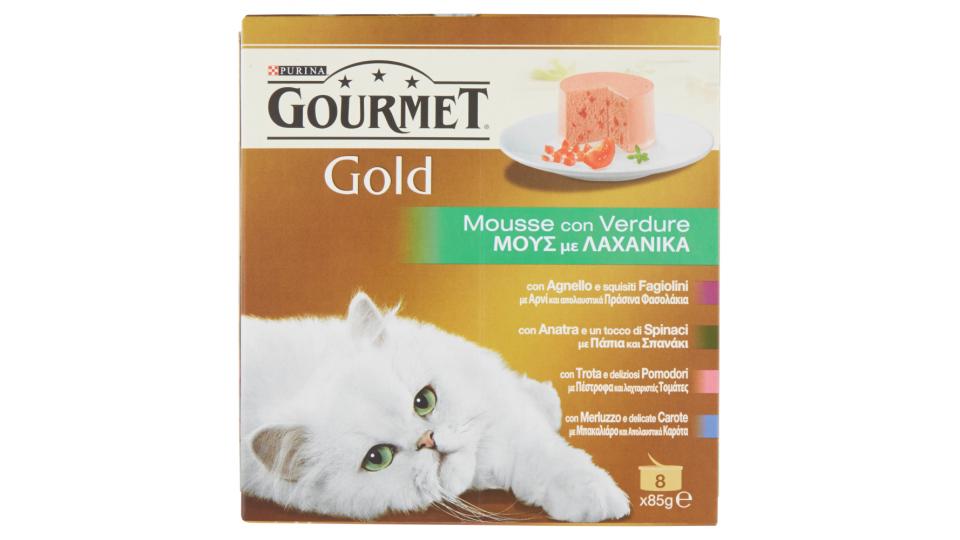 PURINA GOURMET Gold Gatto Mousse con verdure lattina