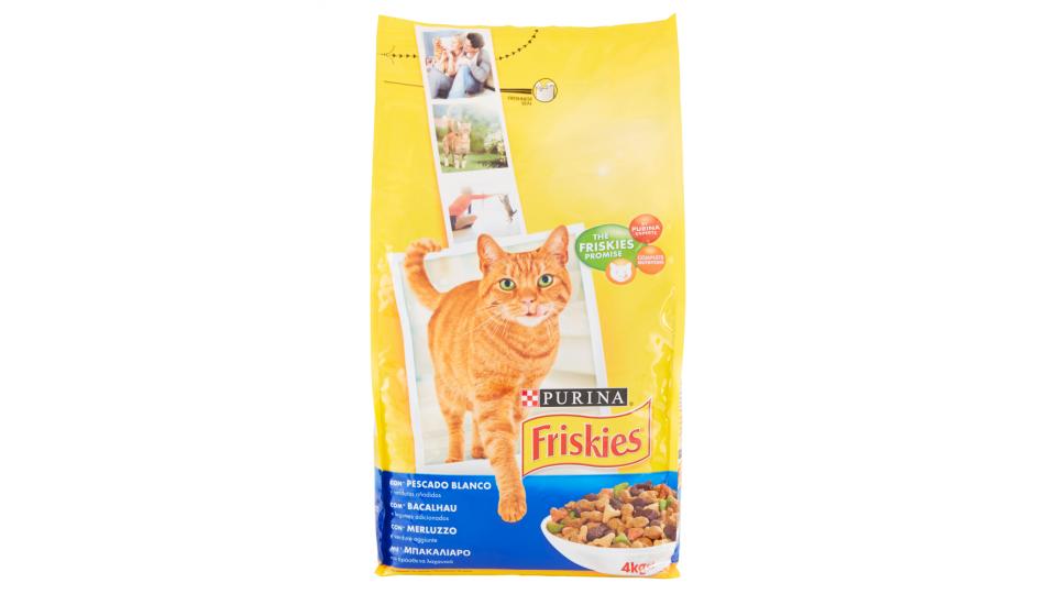 PURINA FRISKIES Gatto Crocchette Adult con merluzzo e verdure aggiunte sacco