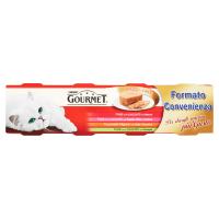 PURINA GOURMET Gatto Sigillo Oro con Manzo, Pollo, Tacchino, Vitello lattina
