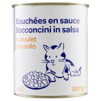 Bocconcini in salsa con pollo per gatti