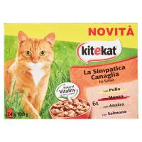kitekat la Simpatica Canaglia in Salsa con Pollo, Manzo, Anatra, Salmone