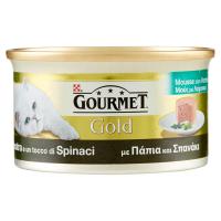 PURINA GOURMET Gold Gatto Mousse con Verdure con Anatra e un tocco di Spinaci lattina