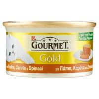 PURINA GOURMET Gold Gatto Patè con Verdure con Anatra, Carote e Spinaci lattina