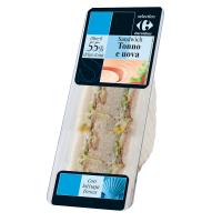 Sandwiches farciti con Tonno al naturale, Uova sode e Lattuga 