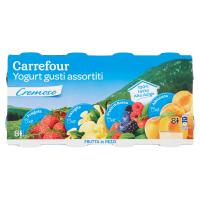 Carrefour Yogurt gusti assortiti Cremoso Frutta in Pezzi
