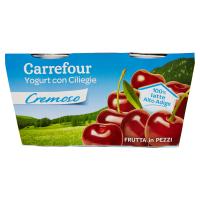 Carrefour Yogurt con Ciliegie Cremoso Frutta in Pezzi