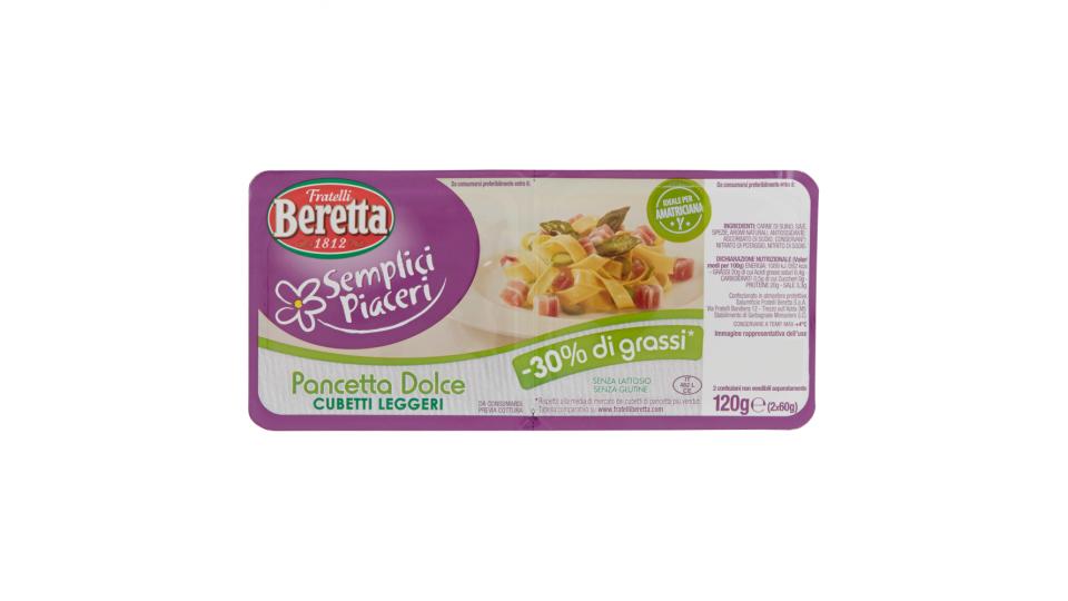 Fratelli Beretta Semplici Piaceri pancetta Dolce Cubetti Leggeri -30% di grassi*