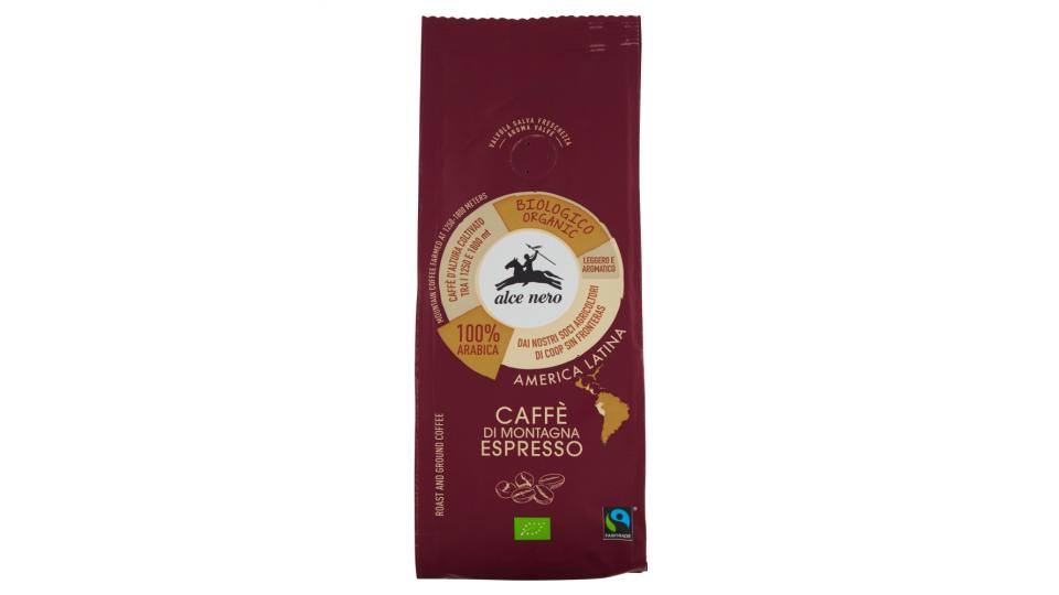 alce nero America Latina Caffè di Montagna Espresso Fairtrade