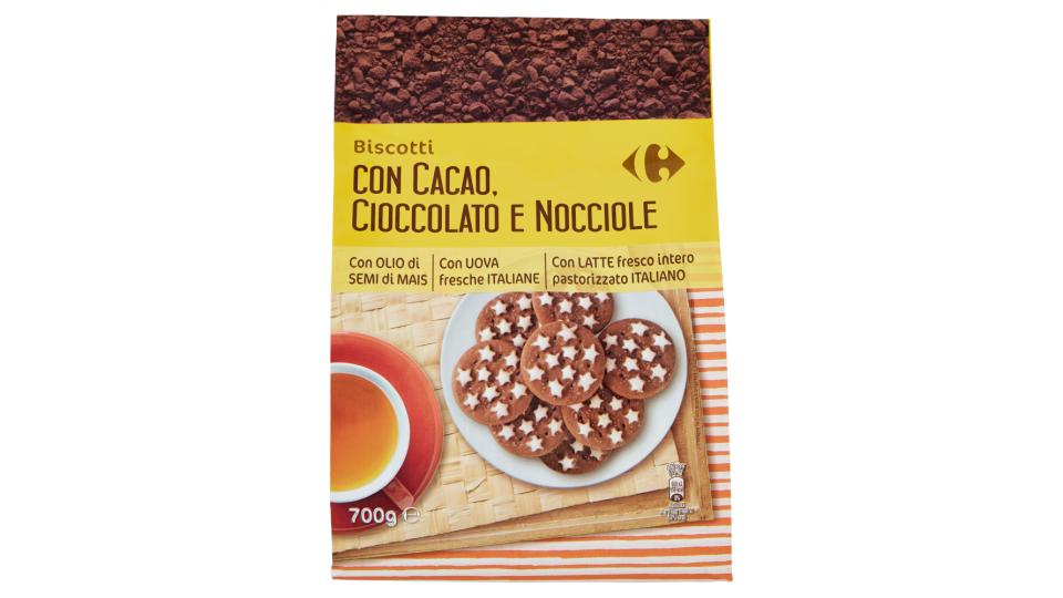 Carrefour Ore 8 Biscotti con Cacao e Nocciole