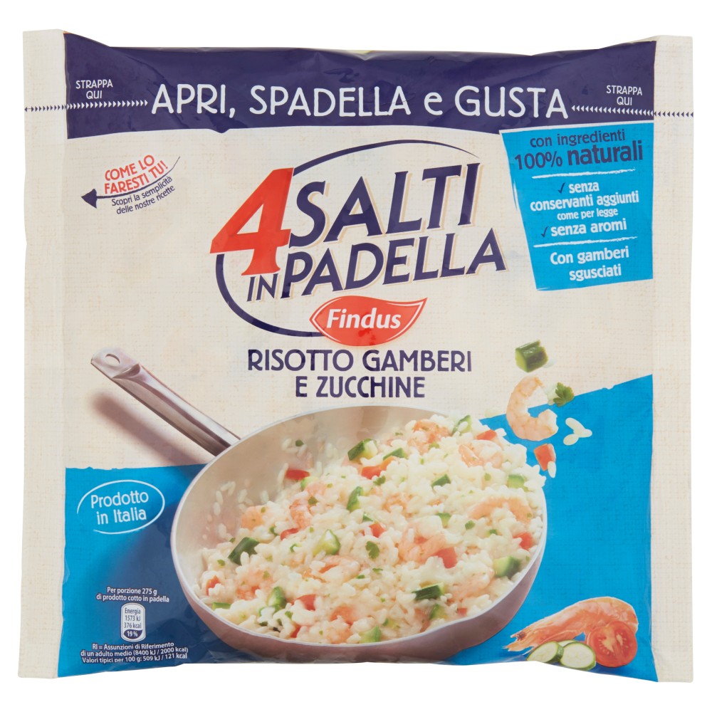 Findus 4 Salti in Padella Risotto Gamberi e Zucchine