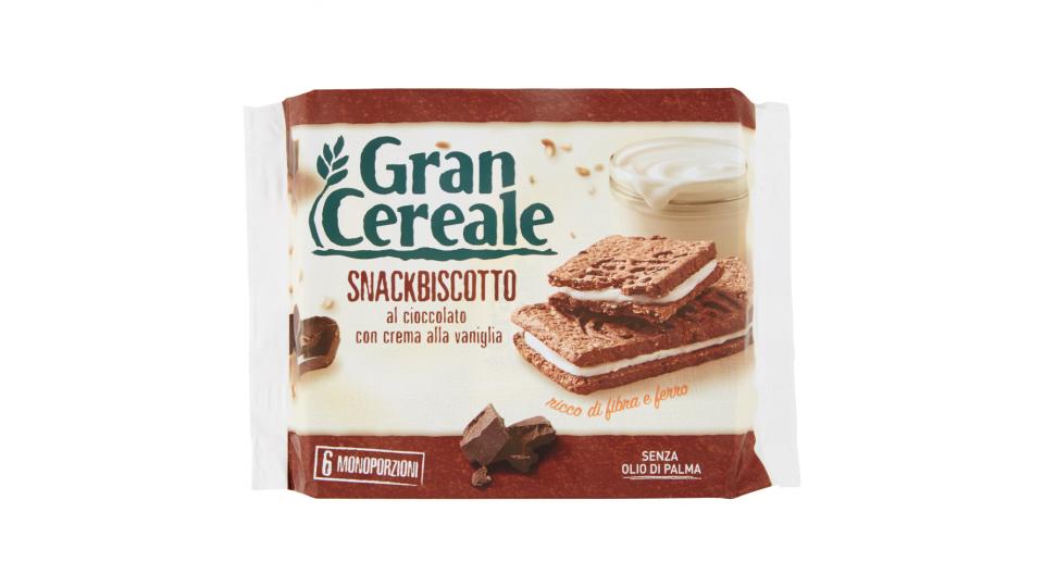 Gran Cereale Snackbiscotto al cioccolato con crema alla vaniglia