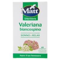 Matt&diet Erboristeria Valeriana biancospino 40 compresse