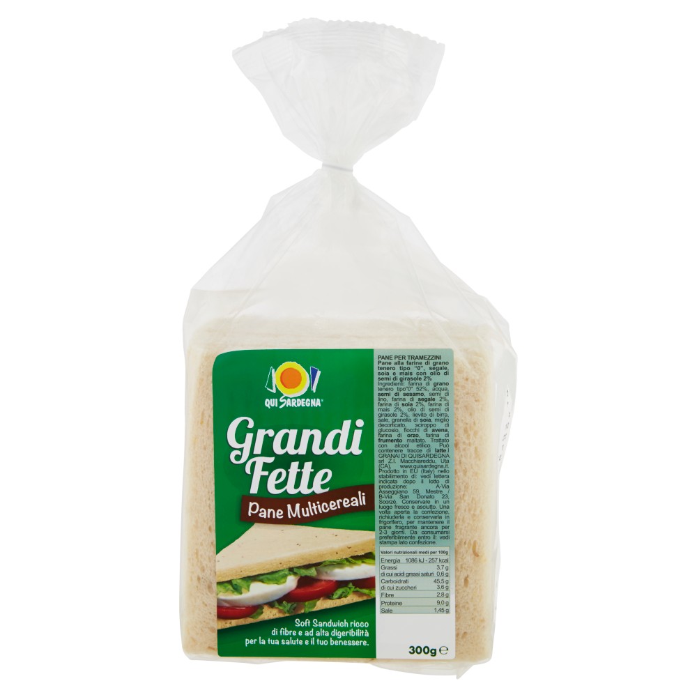 Qui Sardegna Grandi Fette Pane Multicereali