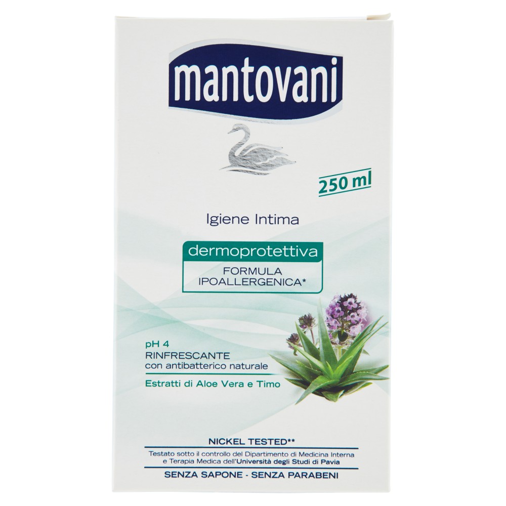 Mantovani Igiene Intima pH 4 Rinfrescante con antibatterico naturale
