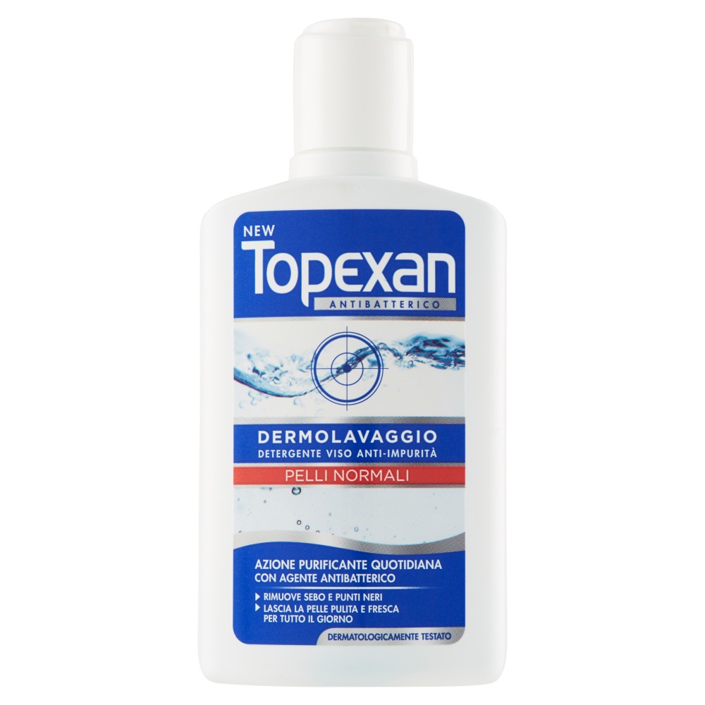 New Topexan Antibatterico Dermolavaggio Detergente Viso anti-Impurità Pelli Normali