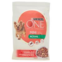 PURINA ONE MINI<10kg Cane Active Bocconcini in Salsa con Manzo, Patate e Carote Busta