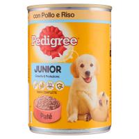 Pedigree Junior crescita & protezione con Pollo e Riso paté lattina
