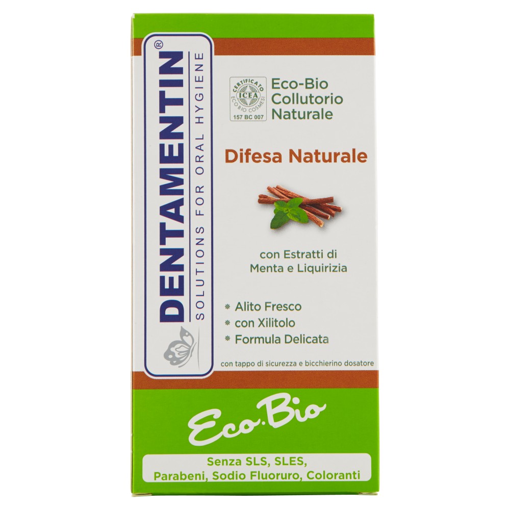 Dentamentin Eco-Bio Collutorio Naturale con Estratti di Menta e Liquirizia