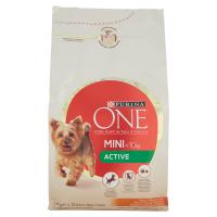 PURINA ONE MINI<10kg Cane Crocchette Active Ricco in Pollo con Riso Sacco