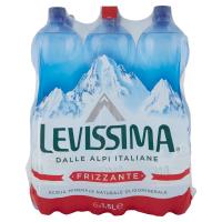 LEVISSIMA, Acqua Minerale Oligominerale Frizzante Bottiglia Grande 6 x