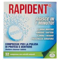 Rapident Compresse per la Pulizia di Protesi e Dentiere