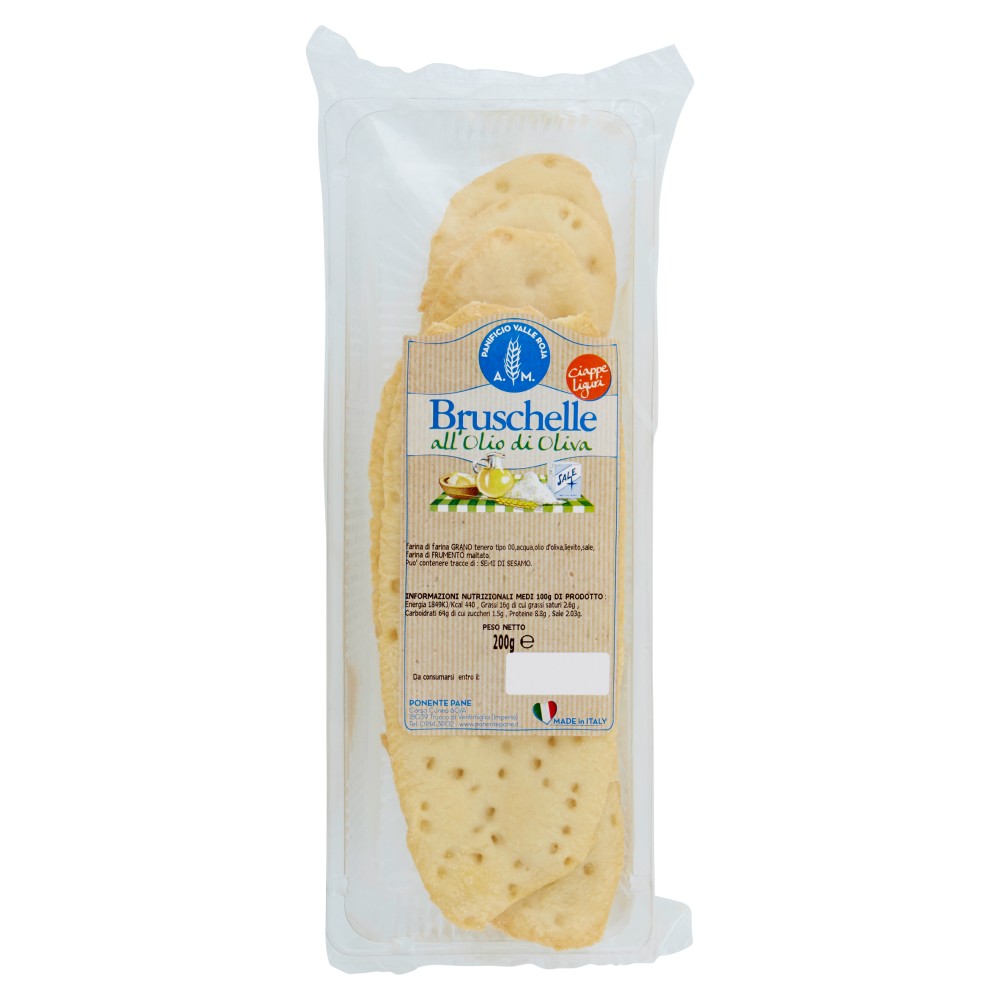 Panificio Valle Roja Bruschelle all'Olio di Oliva